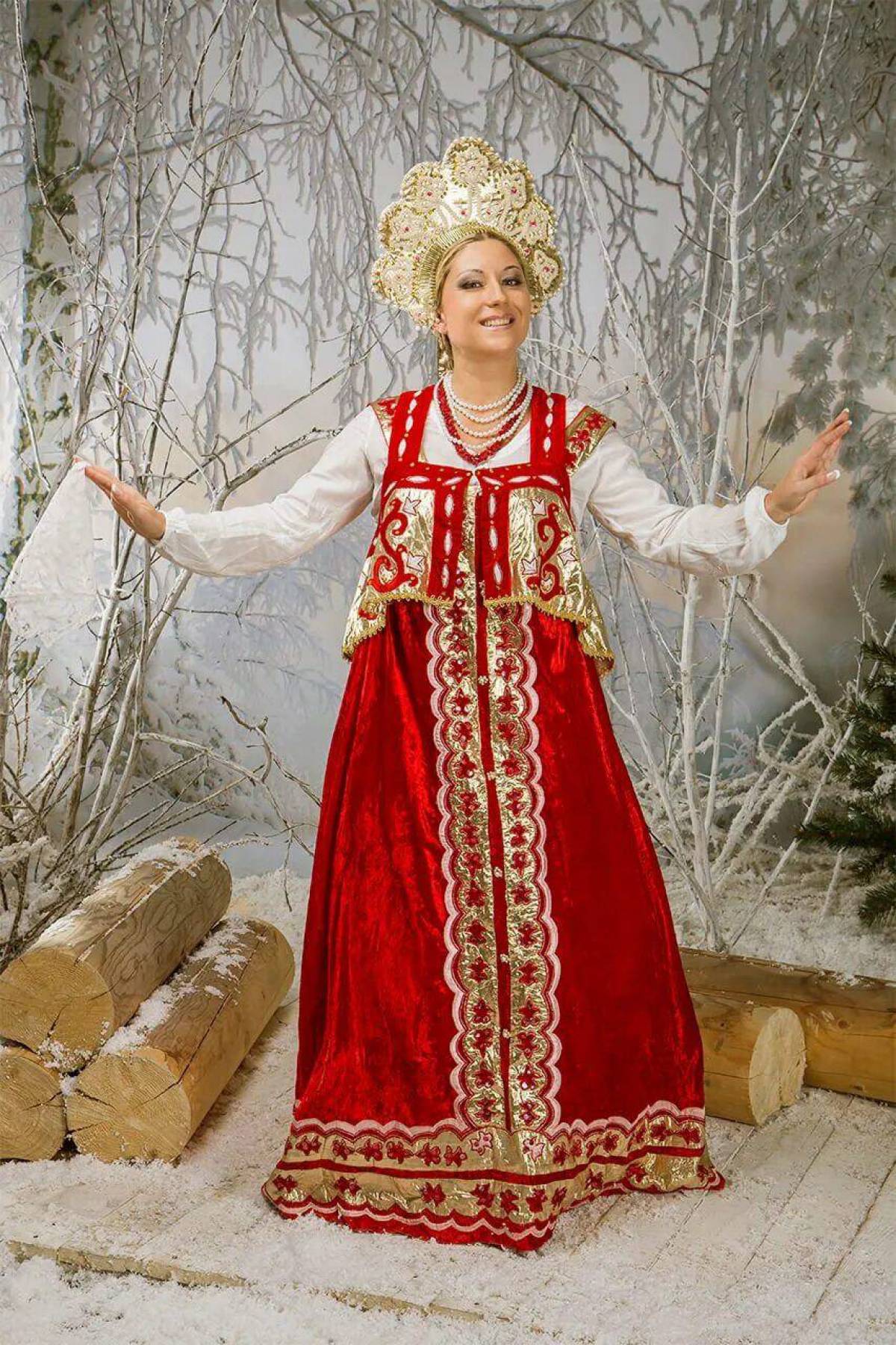 Girls in Slavic costumes in Kampinas