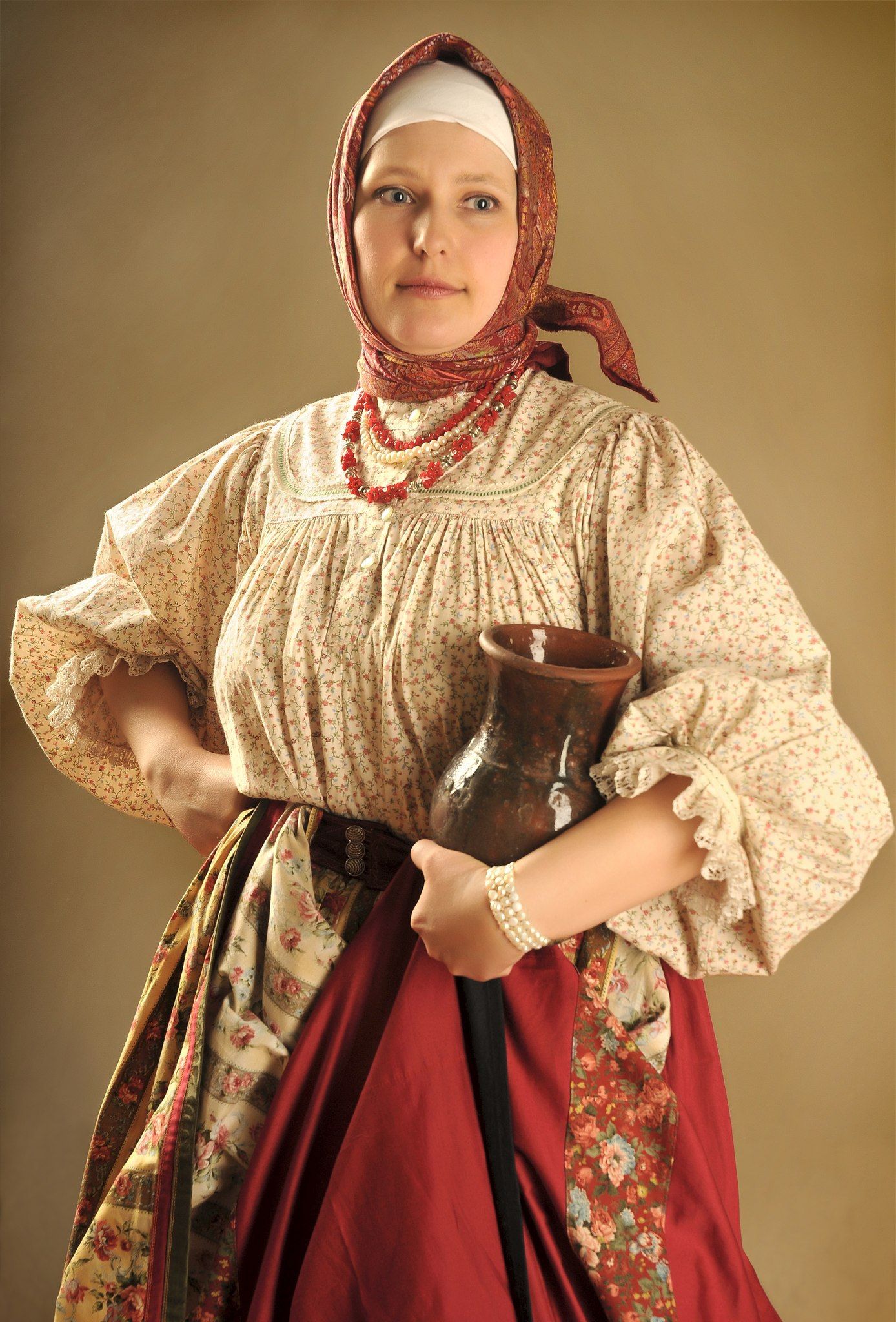 Girls in Slavic costumes in Kampinas